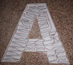 Inside of lighted letter sample